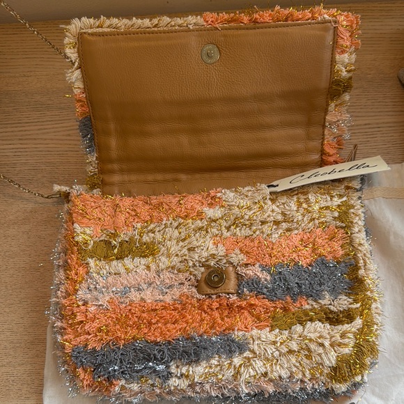 Cleobella Textured Crossbody Bag in Orange, Gold, and Gray - Picture 2 of 4